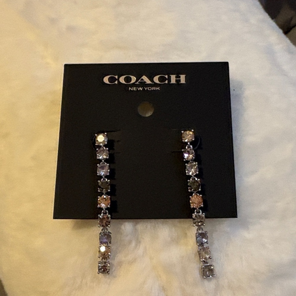 Nwt Coach Multi Colored Dangling Earrings